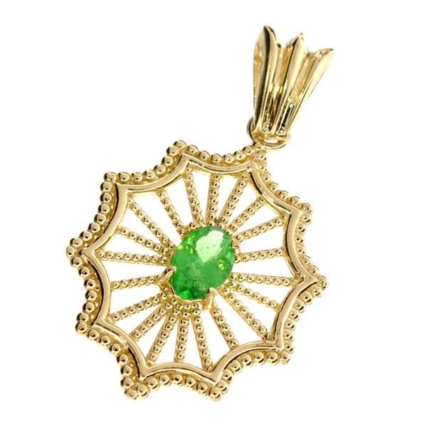 APP: 1.9k 14 kt Gold 0.47CT Oval Cut Tsavorite Pendant: 14 kt Gold 0.47CT Oval Cut Tsavorite Pendant - Appraisal Value: $1.8K