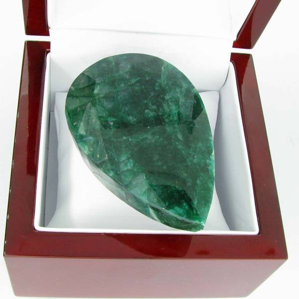 APP: 21.8k 838.10CT Pear Cut Green Beryl Gemstone: 838.10CT Pear Cut Green Beryl Gemstone - Appraisal Value: $21.7K