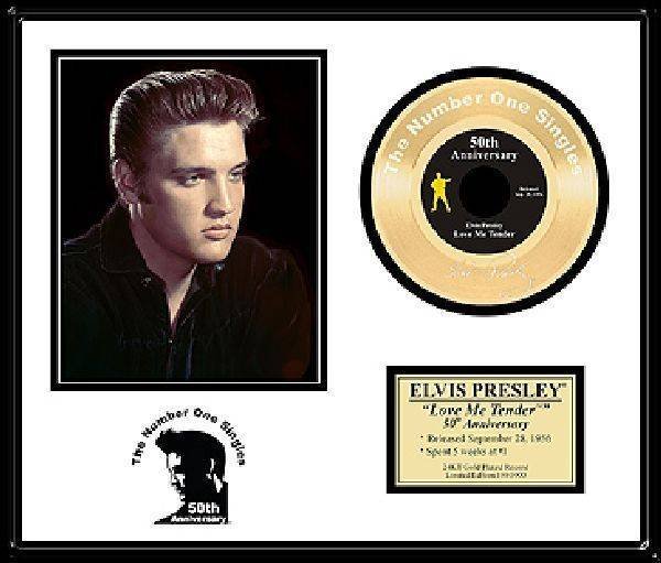 ELVIS PRESLEY "Love Me Tender" Gold 45-50th Anniversary: ELVIS PRESLEY "Love Me Tender"