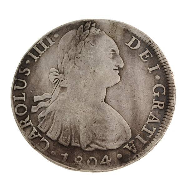 1804 Eight Reales American First Silver Dollar Coin: 1804 Eight Reales American First Silver Dollar Coin