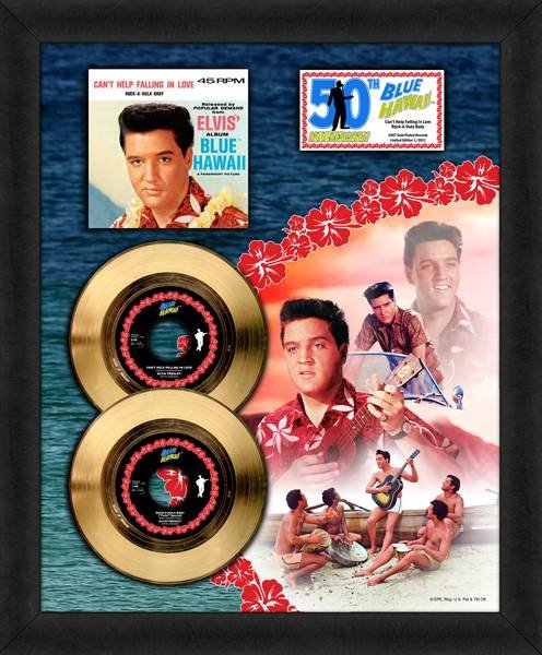 ELVIS PRESLEY "Blue Hawaii" Gold 45 RPM: ELVIS PRESLEY "Blue Hawaii"