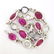 APP: 8k 5CT Oval Cut Ruby Sterl Silver Bracelet