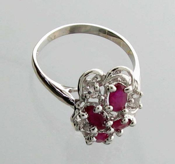 APP: 1.3k 1.24CT Ruby & Topaz Sterling Silver Ring: 1.24CT Ruby and Topaz Sterling Silver Ring - Appraisal Value: $1.3K