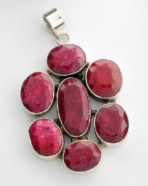 APP: 8.4k 49.07CT Ruby & Sterling Silver Pendant: 49.07CT Ruby and Sterling Silver Pendant - Appraisal Value: $8.3K