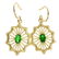 APP: 3.6k 14 kt Gold 0.89CT Oval Cut Tsavorite Earrings