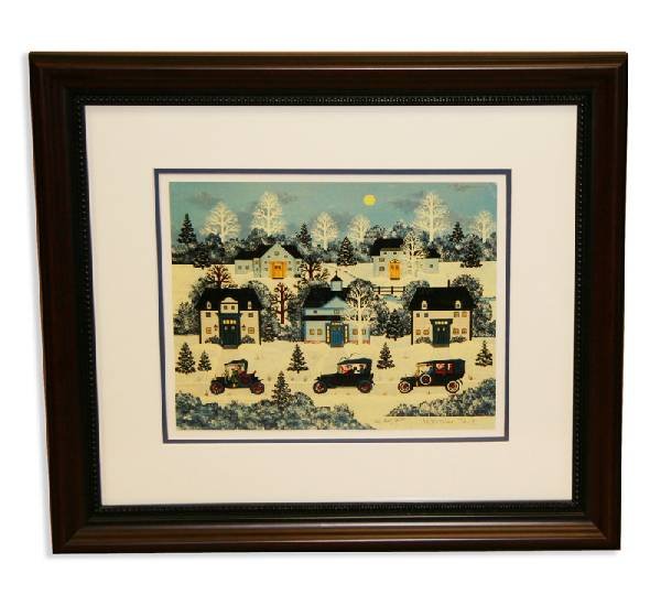 Jane Wooster Scott - Signed "The Party's Over": Jane Wooster Scott - Museum Framed & Matted Serigraph-Signed, Numbered '' The Party's Over '' ==