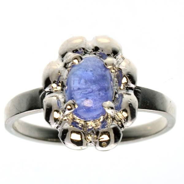 APP: 1k 1CT Oval Cut Tanzanite & Sterl Silver Ring: 1.21CT Oval Cut Tanzanite and Platinum Over Sterling Silver Ring - Appraisal Value: $1.0K