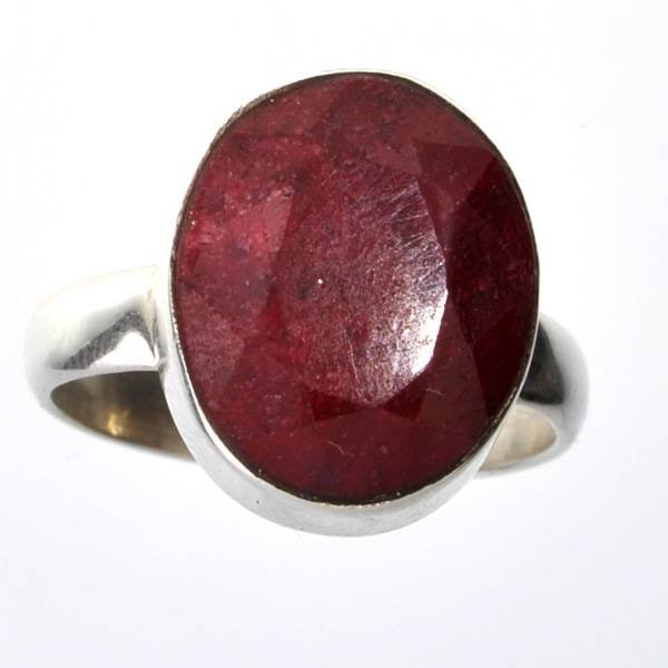 APP: 2.1k 7.46CT Oval Cut Ruby & Sterling Silver Ring: 7.46CT Oval Cut Ruby and Sterling Silver Ring - Appraisal Value: $2.1K
