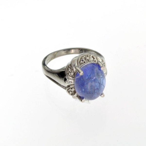 APP: 13k 14kt White Gold, 6 CT Oval Cut Tanzanite Ring: 14 kt. White Gold, 6.76CT Oval Cut Tanzanite Ring Retail Replaceme
