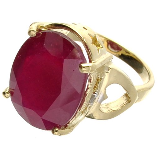 APP: 11k 14kt Yellow & White Gold, Ruby & Diamond Ring: 14 kt. Yellow & White Gold, 11.29CT Oval Cut Ruby and