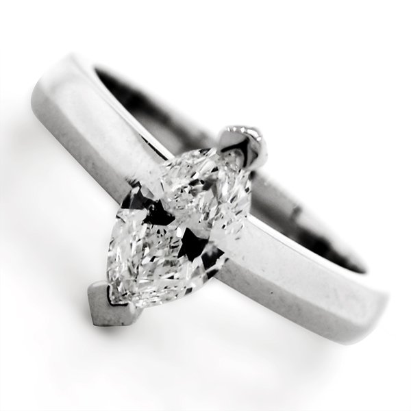 APP: 7k *14kt White Gold, Marquise Diamond Ring: *14 kt. White Gold, 0.87CT Marquise Cut Diamond Ring Retail Re