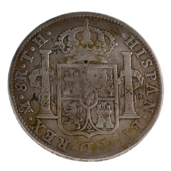 1805 Eight Reales American First Silver Dollar Coin - 2
