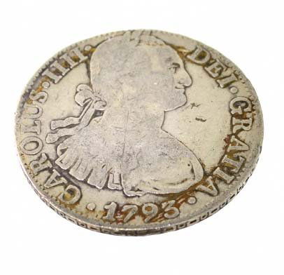 1793 Eight Reales First Silver Dollar Coin - Investment: 1793 Eight Reales First Silver Dollar Coin Item Profile: GOV FILE # C-175
