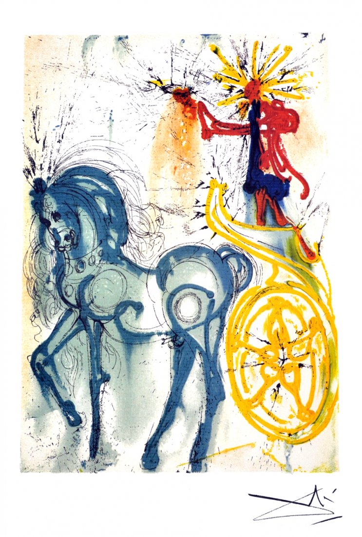 SALVADOR DALI Le Cheval De Triomphe Print, Limited Edn