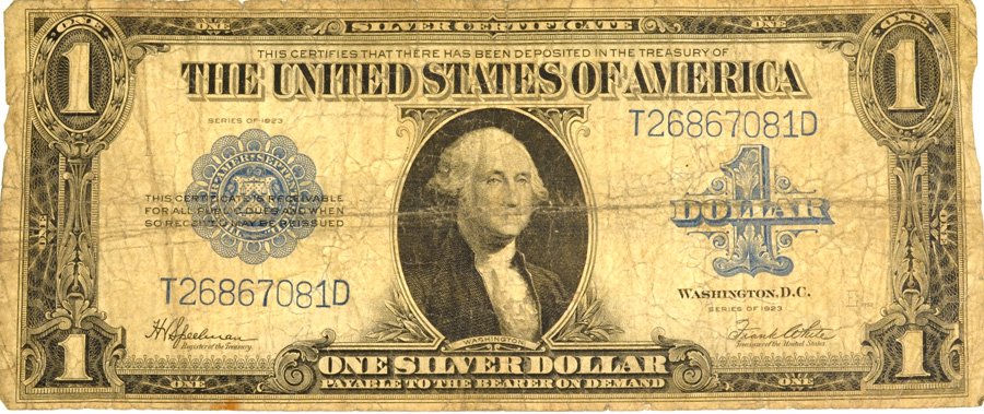 1923 $1 Large Size Silver Certificate