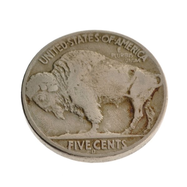 1937-D Museum 3 Leg Buffalo Type Nickel Five-Cent Piece - 2