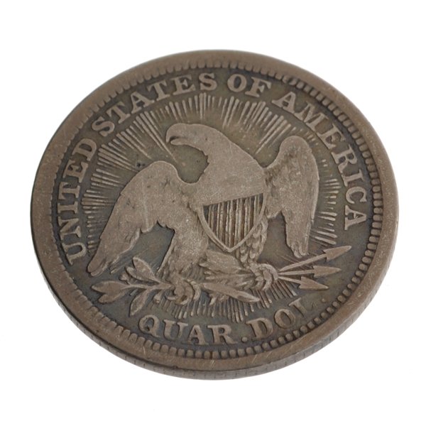1853 Museum Arrows at Date Quarter Dollar Gold Coin - 2
