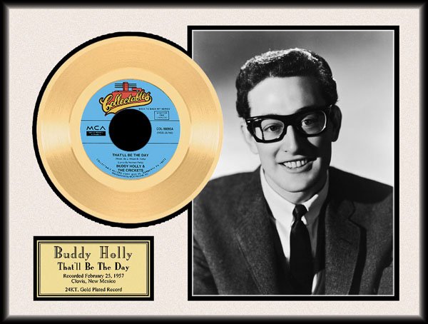 BUDDY HOLLY "That'll be the Day" Gold Record