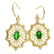 APP: 3.6k 14 kt Gold 0.89CT Oval Cut Tsavorite Earrings
