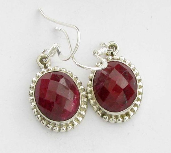 APP: 5.2k 9.80CT Ruby & Sterling Silver Earrings: 9.80CT Ruby and Sterling Silver Earrings Retail Replacement Value: