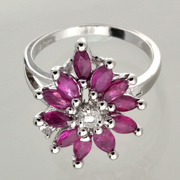 APP: 3k 1CT Ruby & Topaz Plat Over Sterl Silver Ring: 1.83CT Ruby and Topaz Platinum Over Sterling Silver Ring Ret