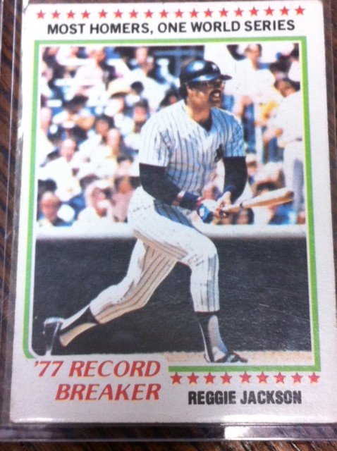Reggie Jackson '77 Record Breaker Baseball Card: Reggie Jackson '77 Record Breaker Baseball Card Item Profile:
