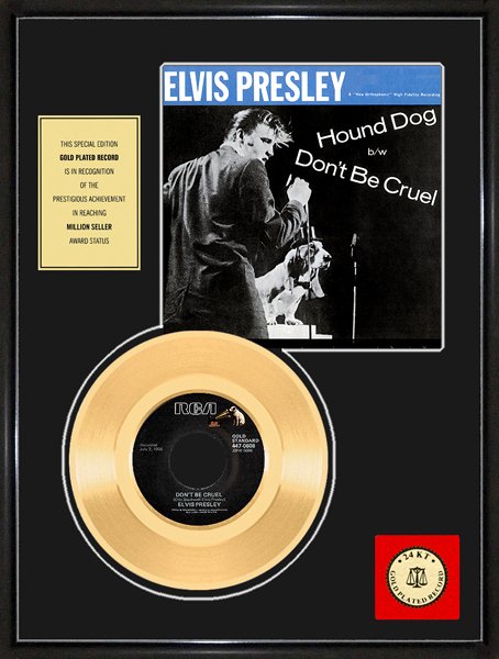 ELVIS PRESLEY ''Don't Be Cruel'' Gold Record: ELVIS PRESLEY "Dont Be Cruel" Item Profile: GOV FILE