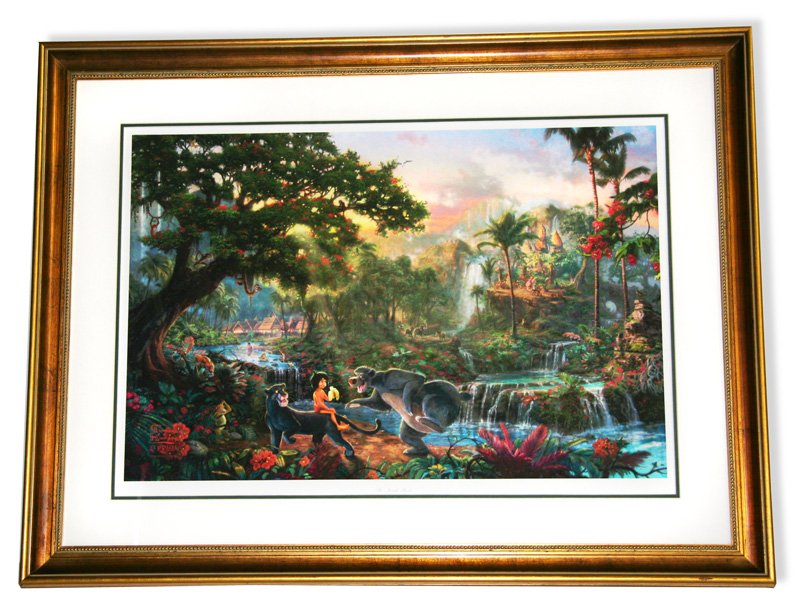 Kinkade Framed Lithograph-Signature ''Jungle Book'': Kinkade Framed Lithograph-Signature ''Jungle Book'' Item Profil