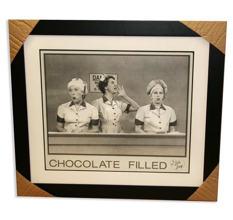 I Love Lucy - Framed Lithograph " Chocolate Field": I Love Lucy - Museum Framed & Matted Lithograph
