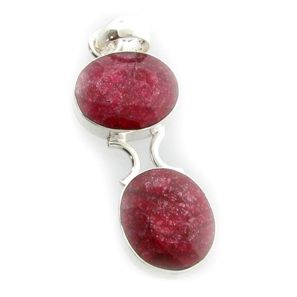 APP: 6.5k 23.81CT Ruby & Sterling Silver Pendant: 23.81CT Ruby and Sterling Silver Pendant Retail Replacement Value:
