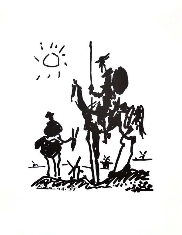 PABLO PICASSO Don Quixote Print, Limited Edition: PABLO PICASSO: Don Quixote Print Item Profile: GOV FILE # P-05726