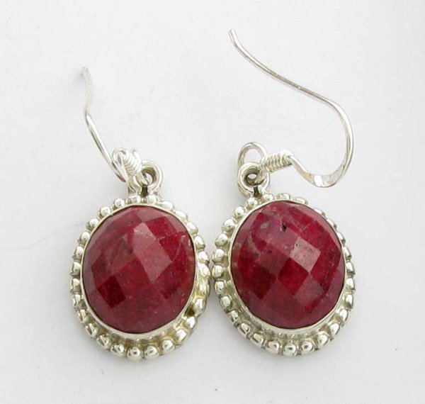 APP: 4.8k 9.12CT Ruby & Sterling Silver Earrings: 9.12CT Ruby and Sterling Silver Earrings Retail Replacement Value:
