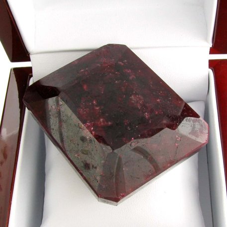 APP: 42.5k 1,214.10CT Emerald Cut Ruby Gemstone: 1,214.10CT Emerald Cut Ruby GemstoneRetail Replacement Value: