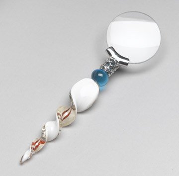 Multicolor Blown Glass Magnifying Glass: Multicolor Blown Glass Magnifying Glass Item Profile: <