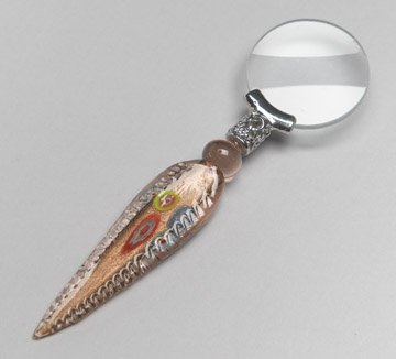 Multicolor Blown Glass Magnifying Glass: Multicolor Blown Glass Magnifying Glass Item Profile: <