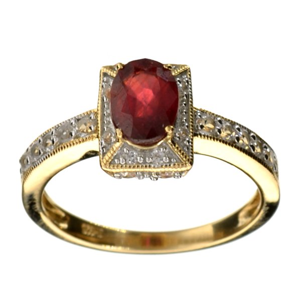APP: 0.6k 1.27CT Ruby & Sapphire Sterling Silver Ring: 1.27CT Ruby and Sapphire Sterling Silver Ring Retail Replacement Value: