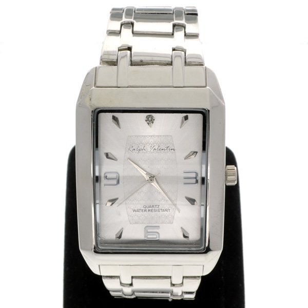 Ralph Valentin Men's Stainless Silver & Diamond Watch: Ralph Valentin Men's Stainless Steel Silver and Diamond Watc