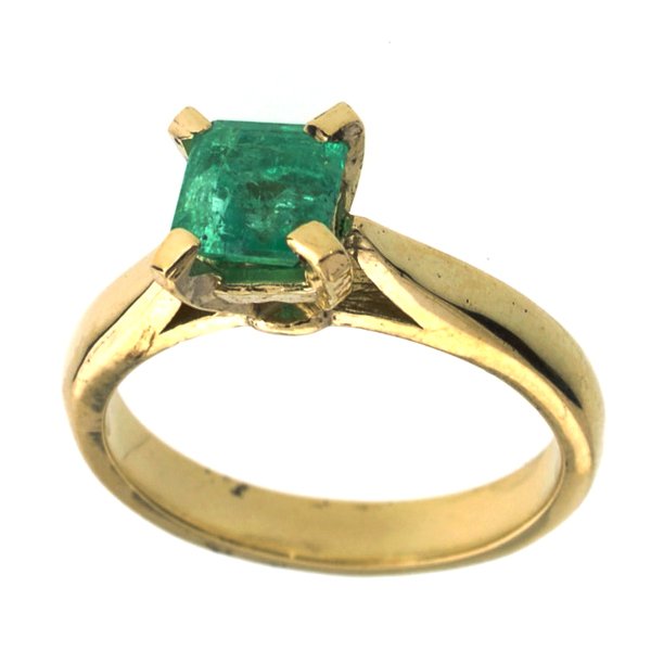 APP: 3k 14kt Gold, 1 CT Square Emerald Cut Emerald Ring: 14 kt. Gold, 1.00CT Square Emerald Cut Emerald RingRetail Replac