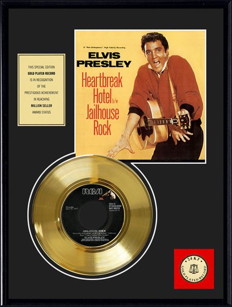 ELVIS PRESLEY "Jailhouse Rock" Gold Record: ELVIS PRESLEY "Jailhouse Rock" Item Profile: GOV FIL