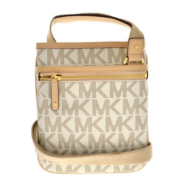 Michael Kors Beige/Vanilla MK Signature Crossbody Bag