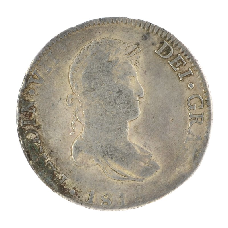1816 Eight Reales American First Silver Dollar Coin: 1816 Eight Reales American First Silver Dollar Coin Item Profile: <