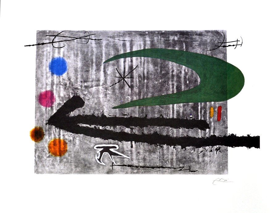 JOAN MIRO Toward the Left Print, Limited Edition: JOAN MIRO: Toward the Left Print Item Profile: GOV FILE # P-05867