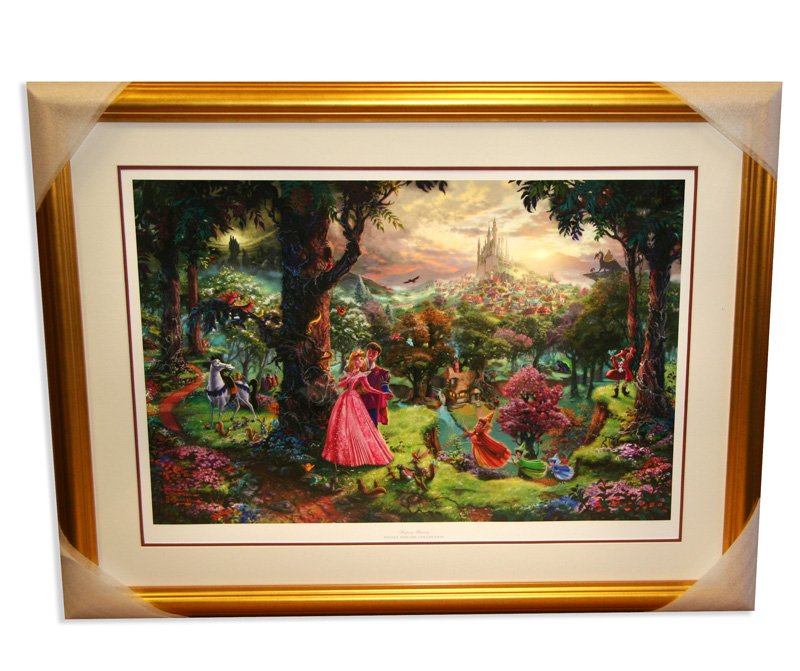 Thomas Kinkade - Signed "Sleeping Beauty" Rare: Thomas Kinkade - Museu