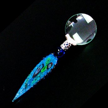 Multicolor Blown Glass Magnifying Glass: Multicolor Blown Glass Magnifying Glass Item Profile: <
