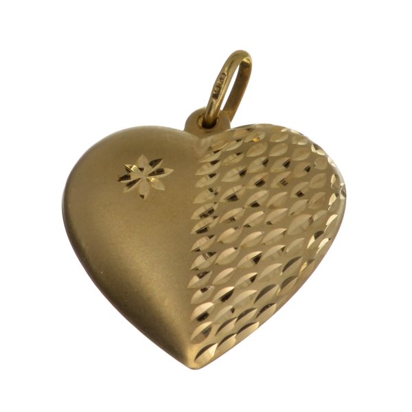 Exquisite 14 kt. Gold, Puffed Heart Pendant: Exquisite 14 kt. Gold, Puffed Heart Pendant Item Profile: GOV FILE # 83