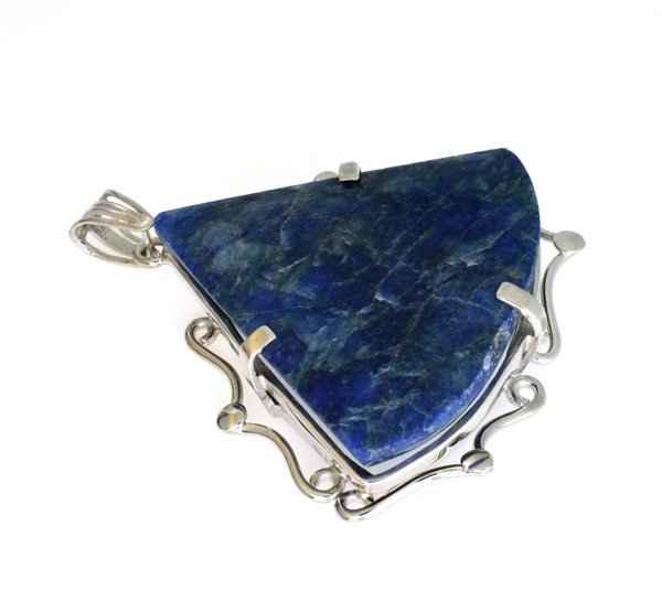 APP: 2k 225CT Pear Extremely Iolite & Silver Pendant: 225.04CT Pear Cut Extremely Rare Iolite And Sterlin