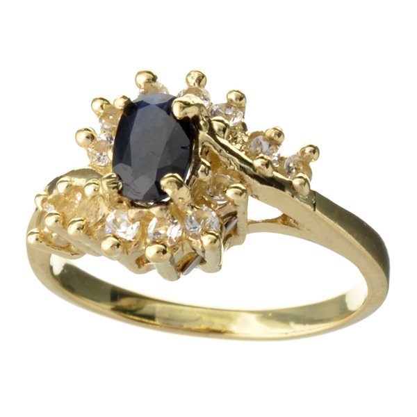 APP: 2.5k 14kt Gold, 0.80CT Blue Sapphire & Topaz Ring: 14 kt. Gold, 0.80CT Blue Sapphire And Topaz Ring Retail Replacement