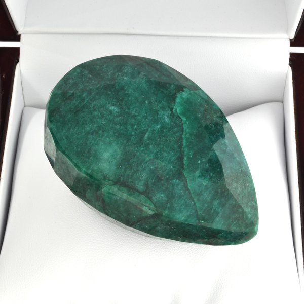 APP: 19.5k 750.25CT Pear Cut Green Beryl Gemstone: 750.25CT Pear Cut Green Beryl Gemstone Retail Replacement Value: