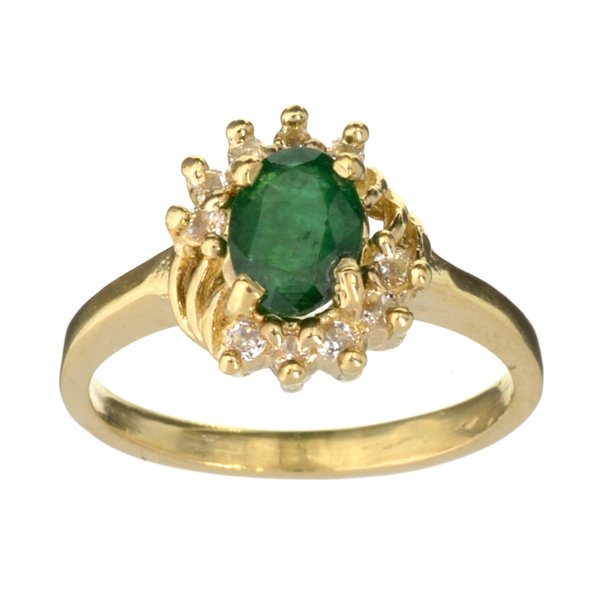 APP: 2.7k 14 kt. Gold, 0.60CT Emerald & Topaz Ring: 14 kt. Gold, 0.60CT Emerald And Topaz Ring Retail Replacement Value: