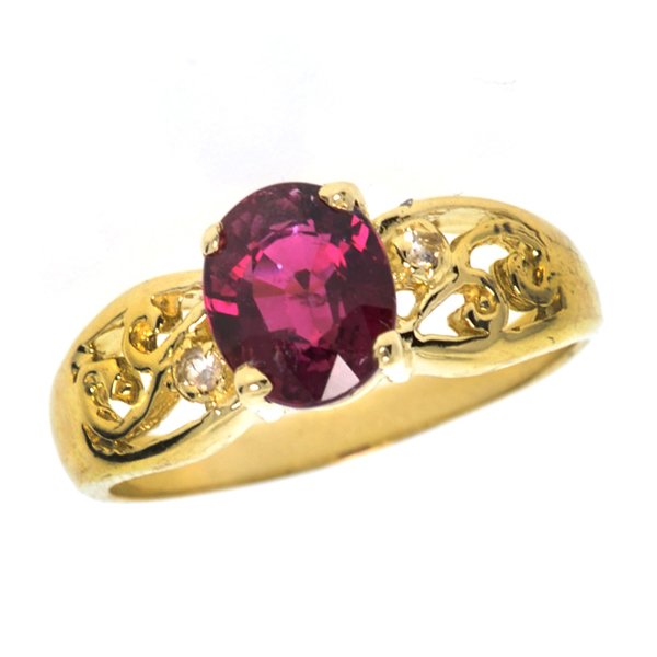 APP: 2k 14kt Gold, 2k Tourmaline Ring: 14 kt. Gold, 2.12CT Oval Cut Pink Tourmaline Ring Retail Replacemen
